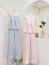 Summer Stripes Spaghetti Straps Pleated Tips With Pant